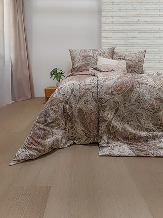 FLEURESSE | Satin Bettwäsche 70x90cm/140x200cm STOCKHOLM Taupe | 